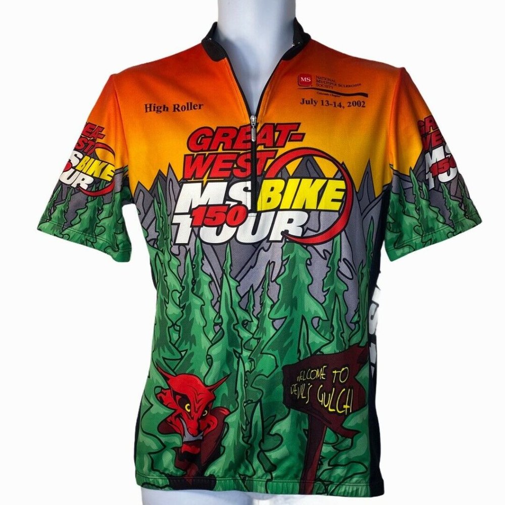 Sugoi Medium Devils Gulch MS Cycle Spin Jersey Zip - Picture 2 of 12